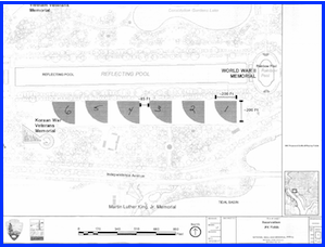 Softball Map of fields near the Reflecting Pool